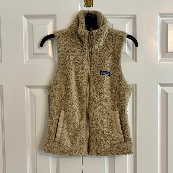Patagonia Los Gatos Fuzzy Tan Vest Women XS - Picture 4 of 8